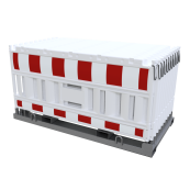 SET | with 20 panel fence | on storage and transport crossbar | without lamp adapter | with foil RA1/A | type de barrier NOX